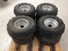 Eight 15-inch diameter tyres.