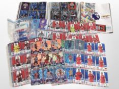 A box of Match Attax football trading cards.