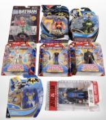 Eight Kenner and other figures including Batman, DC Universe, etc.