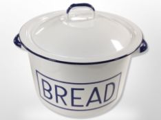 An enamelled bread bin,