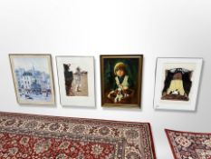 Four continental pictures to include limited edition colour print,