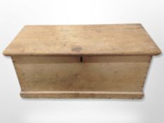 A 19th century pine blanket chest,