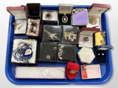 A group of costume jewellery, Scottish brooches,
