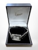 A Gent's Gerard Piquet stainless steel wristwatch in box