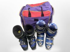 Two pairs of ski boots : Lowa XC Seven & Nordica GP 07, both size 260-265,