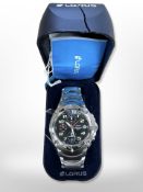 A Gent's Lorus wristwatch in box CONDITION REPORT: Box damaged.