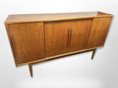 A Danish teak sliding door sideboard,