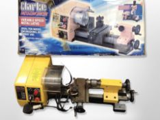 A Clarke metal worker variable speed lathe,