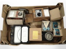 Scientific instruments to include Sangamo Weston volt meter, Megger tester,