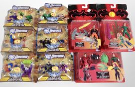 Nine Kenner and other figures including Batman and Robin, DC Universe, etc.