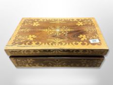 A satinwood inlaid writing slope,