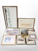 A group of contemporary pictures and prints, landscapes, oiliographs,