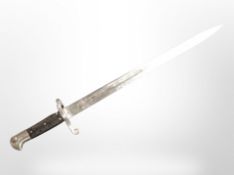 A Second World War bayonet, blade 46.5cm.
