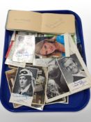 An album of signed football manager photographs, Kevin Keegan, Bobby Robson etc,