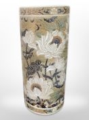 An Oriental earthenware stick stand,