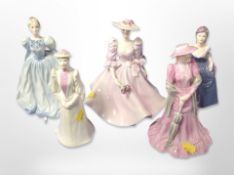 Four Coalport Ladies of Fashion figures,