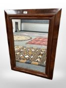 A 19th century mahogany mirror,