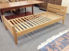 A 20th century Danish oak single bed frame,