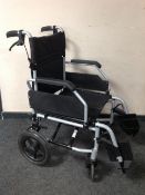 A folding wheel chair