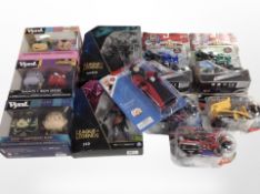 Eleven Bandai and other figures including League of Legends, Power Rangers,