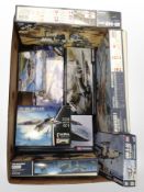 Nine Revell & Academy model sets including air craft,