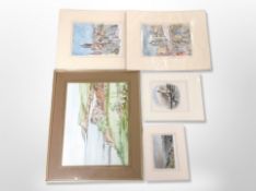 Peter Hughes : Robin Hood's Bay, North Yorkshire, watercolour, 30 cm x 40 cm,