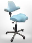 A 20th century Scandinavian swivel office chair