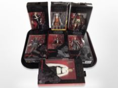Seven Hasbro Star Wars The Black Series figures,