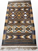 A kilim rug,