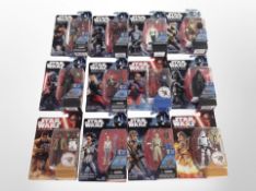 Twelve Hasbro Star Wars The Force Awakens and Star Wars Rogue One figures,