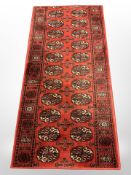 A machine made Afghan design runner,