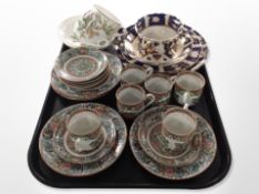 Seventeen pieces of 20th century Cantonese coffee china,