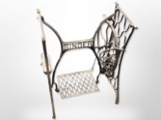A cast iron Singer treadle sewing machine base