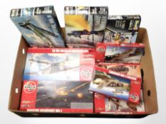 Nine Revell & Air Fix model sets including air craft,