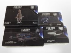 Four Eaglemoss Hero Collector Star Trek Discovery The Official Star Ships Collection models,