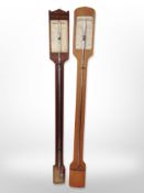 Two Danish mercury barometers