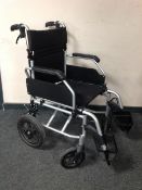A folding wheel chair