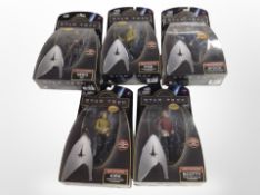 Five Play Mates Toys Star Trek figures,