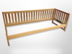 A 20th century Danish oak day bed frame designed by Borge Mogensen,