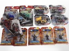 A box of Bandai and other toys including Power Rangers,