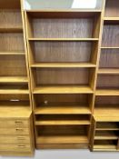 A Danish 20th century teak open bookcase,