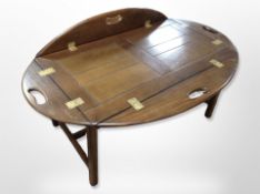 A mahogany butler's tray table,