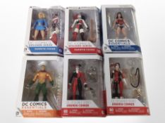 Six DC Collectables Super Hero figures