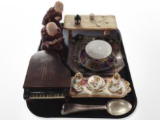 A Japanese export porcelain teacup, saucer and matching larger bowl,