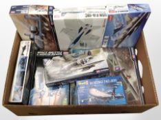 Nine Revell & Academy model sets including air craft,
