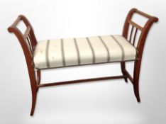 A mahogany window seat,