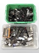 Two boxes of vintage mobile phones,