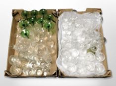 A group of lead crystal including wine glasses, high ball glasses, tumblers, etc.