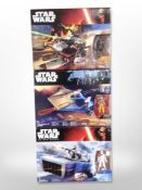 Two Hasbro Star Wars figures, Hera Syndulla's A-Wing , First Order Snowspeeder,