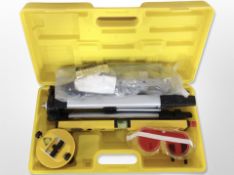 A surveyor's level in carry case.